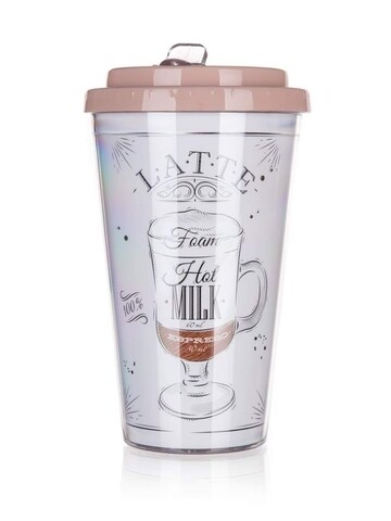 Cana termica de calatorie, double wall coffee, banquet, 500 ml