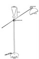 Lampadar, Stala, 846STL3628, Metal, Auriu
