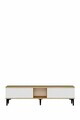 Comoda TV, Hanah Home, Didema 150, 150x40.5x30 cm, Stejar Safir / Alb