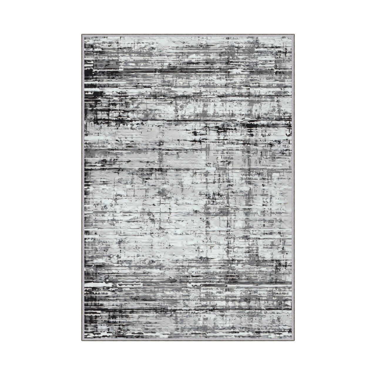 Covor, Wookece319, 100x150 cm, Alb / Gri / Negru — imaginea 4
