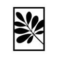 Decoratiune de perete, Leaf 2, Metal, 30 x 42 cm, Negru