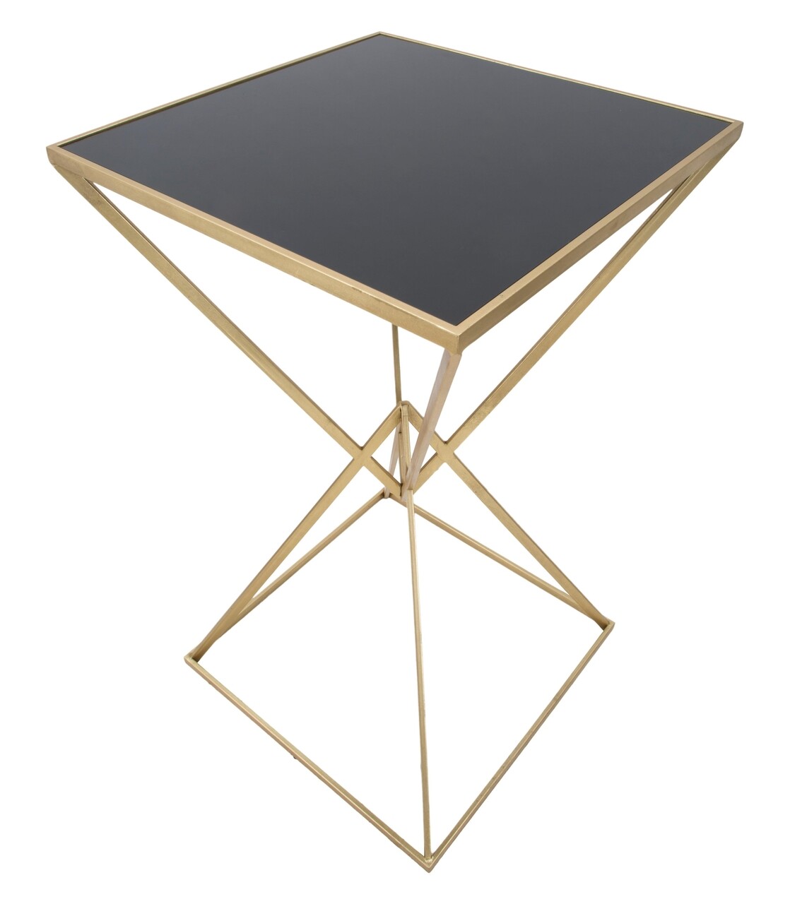 Masuta de bar Piramid, Mauro Ferretti, 60x60x105 cm, fier, auriu/negru — imaginea 4