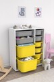 Dulap multifunctional, Estella, Zen 2D2K6U, Alb / Gri / Galben
