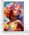 Tablou decorativ Marty -B, Mauro Ferretti, 62x92 cm, lemn de pin/canvas pictat si lacuit, multicolor