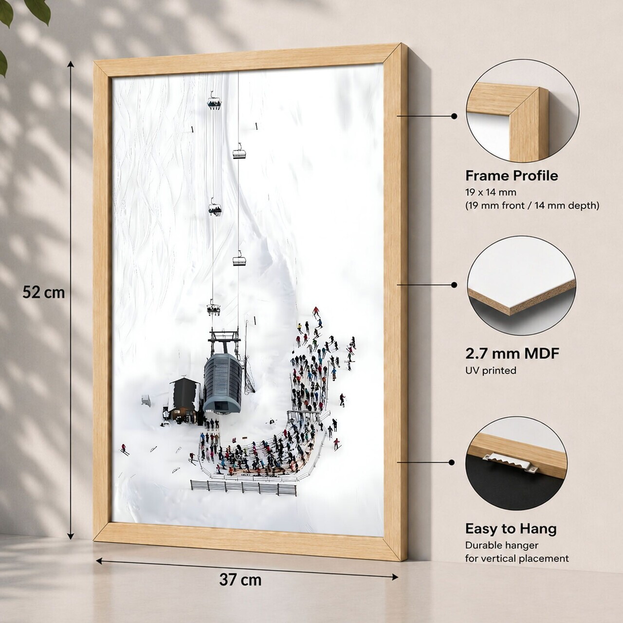 Tablou decorativ, 3752AACT-067, Fundal: 100% MDF (Grosime: 2,7 mm) Vopsire: Imprimare UV, Multicolor — imaginea 2
