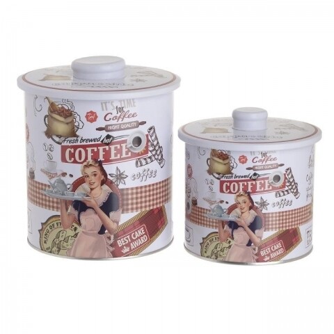Set 2 cutii de depozitare InArt Coffee/Sugar