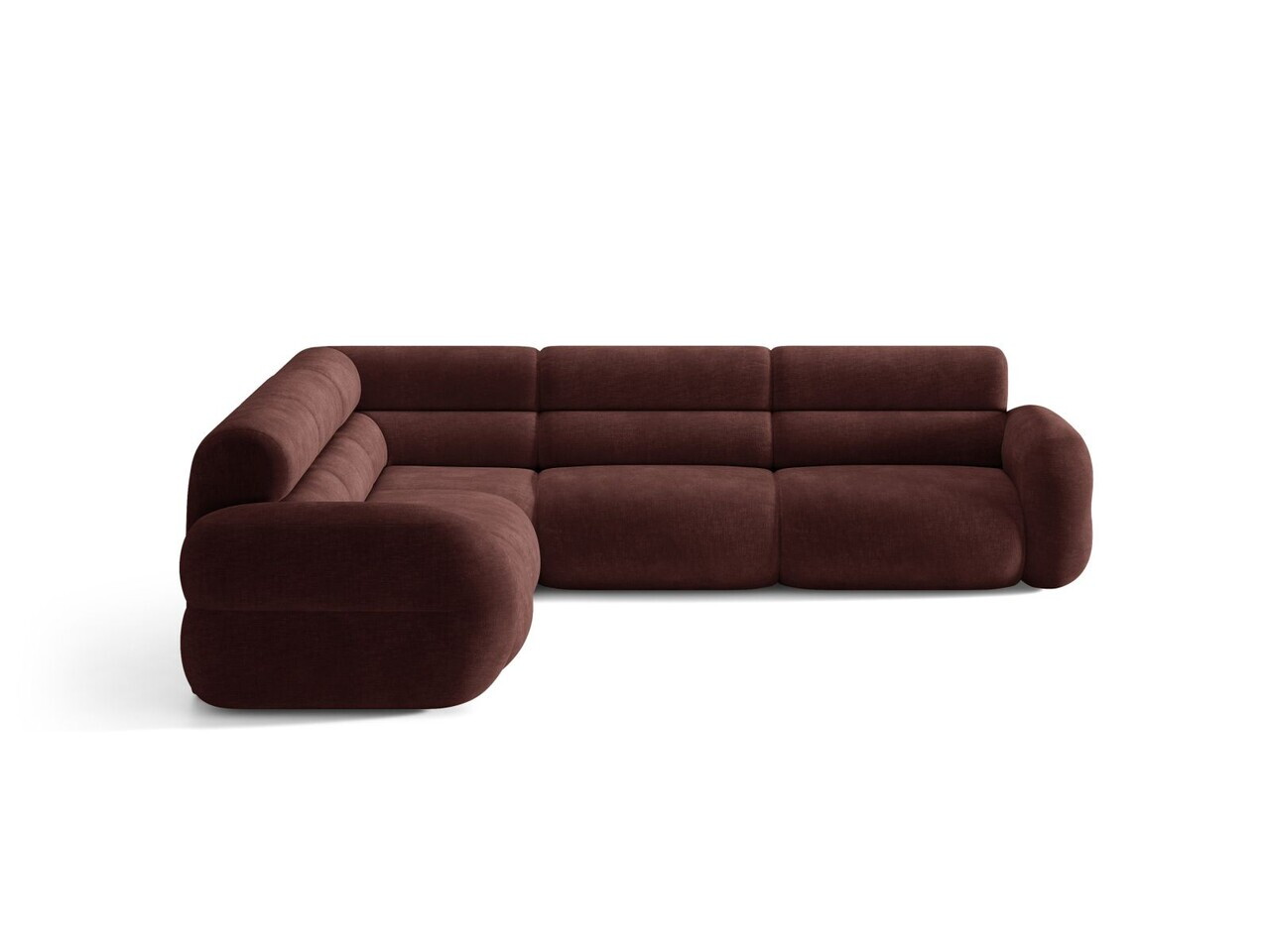 Coltar simetric 7 locuri, Neo, Micadoni Home, 295x295x83 cm, tesatura Chenille, maro cherrywood — imaginea 2