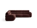 Coltar simetric 7 locuri, Neo, Micadoni Home, 295x295x83 cm, tesatura Chenille, maro cherrywood