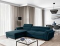 Coltar extensibil stanga 4 locuri ELTAP, Mari-07, Mariall, 288x200x92 cm, lemn/poliester, albastru inchis