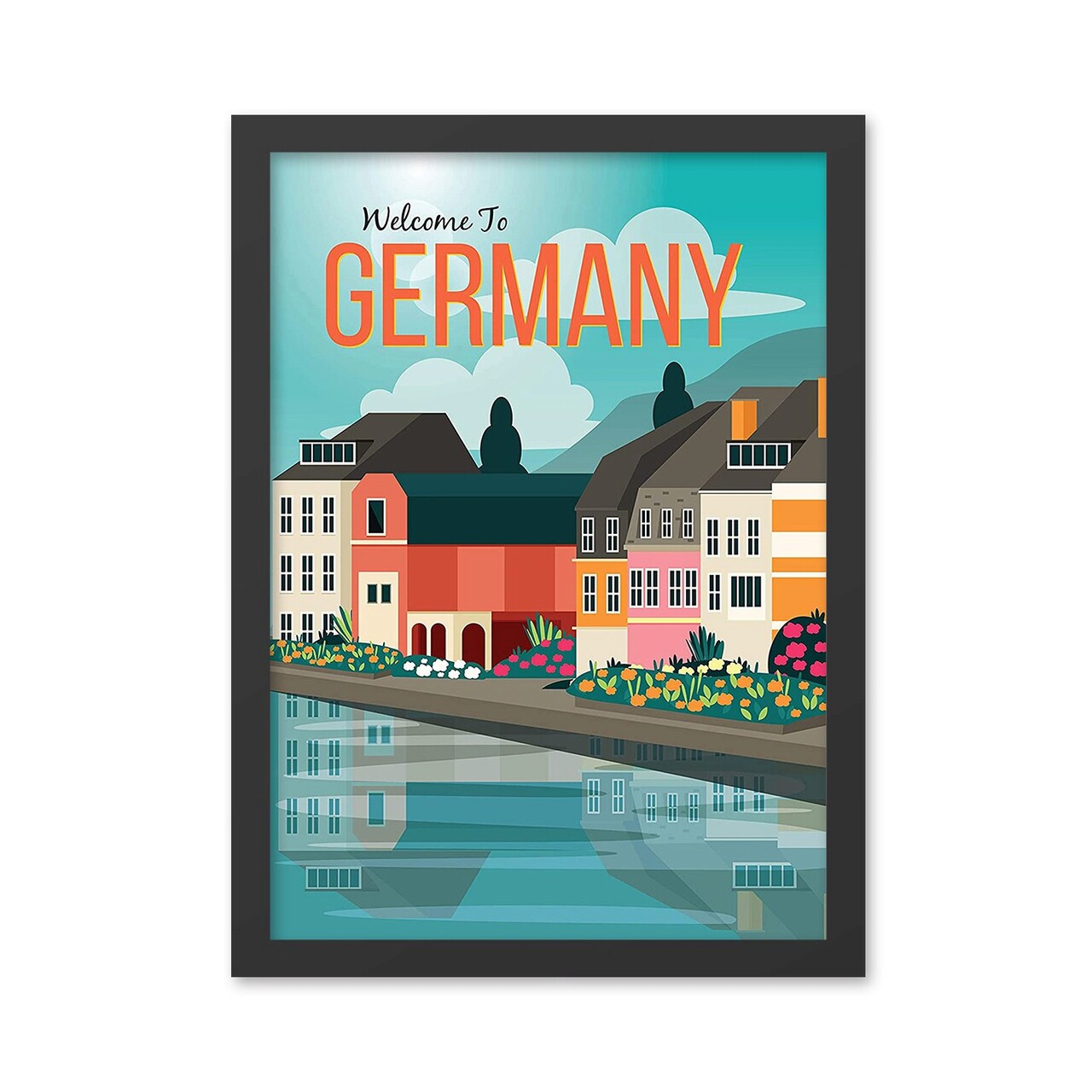 Tablou decorativ, Germany (35 x 45), Polistiren, Multicolor — imaginea 2
