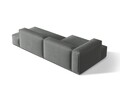Coltar modular stanga 4 locuri, Nuria-215, Micadoni Home, 312x147x72 cm, tesatura structurata chenille, gri