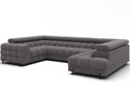 Coltar extensibil dreapta 3 locuri ELTAP, RT-04AU, Fectory, 346x205x93 cm, lemn/poliester, gri inchis