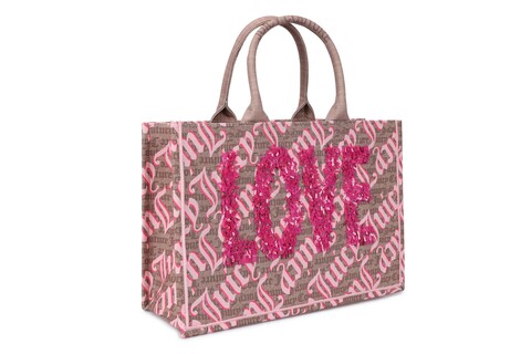 Geanta Juicy Couture 185, 43x15x30 cm, piele ecologica, maro