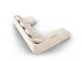 Coltar panoramic stanga 6 locuri, Tulum, Cosmopolitan Design, 330x255x70 cm, tesatura chenille, bej deschis