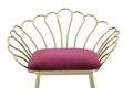 Set scaun si scaun de bar Glam Flower, Mauro Ferretti, fier/poliester, bordo/auriu