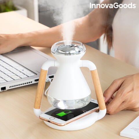 Umidificator cu difuzor de aroma si incarcator wireless 3-in-1 Misvolt InnovaGood InnovaGoods