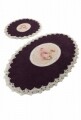 Set 2 covorase de baie, Chilai, Fransiz Oval - Purple, mov/bej/roz