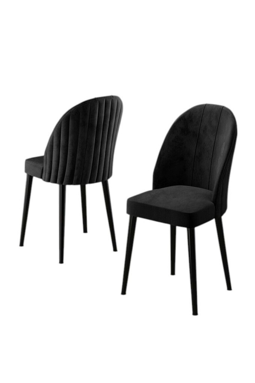 Set scaune 2 piese, Hanah Home, Mara, Negru — imaginea 2