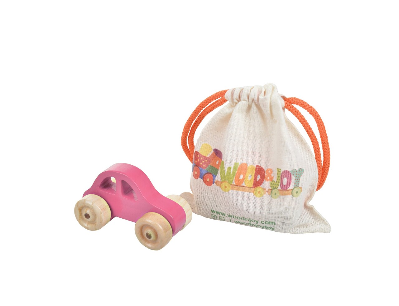 Jucarie pentru landou/carucior, Hanah Home, Car, 10x5x5 cm, Roz - view 2