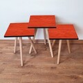 Set masute 3 piese, Leona, 3Shp371, Rosu