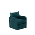 Canapea extensibilă cu 1 loc, Futon, 859FTN2878, Metal , Verde petrol