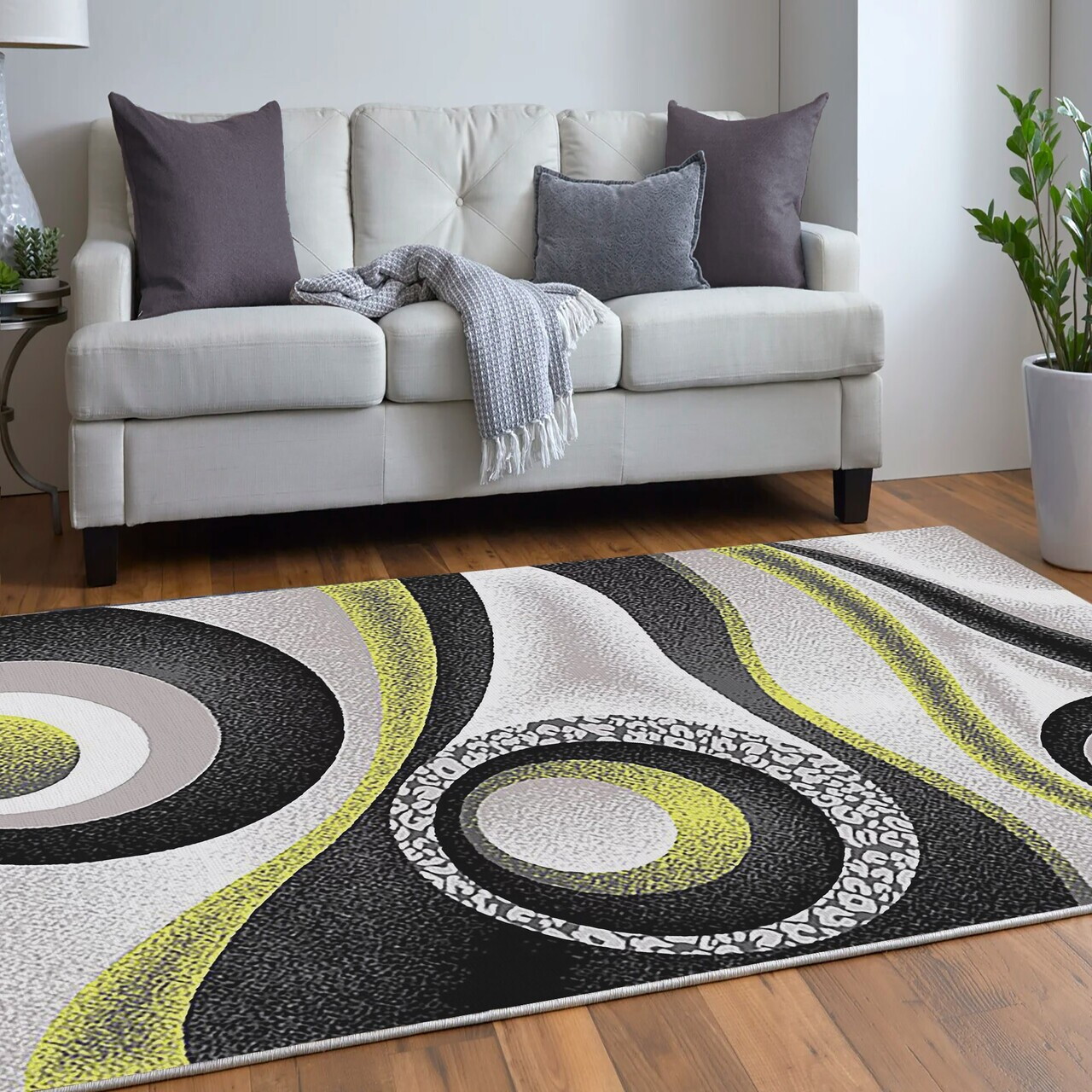 Covor, Woopamuk250, 160x230 cm, Bumbac/Poliester, Gri - view 2