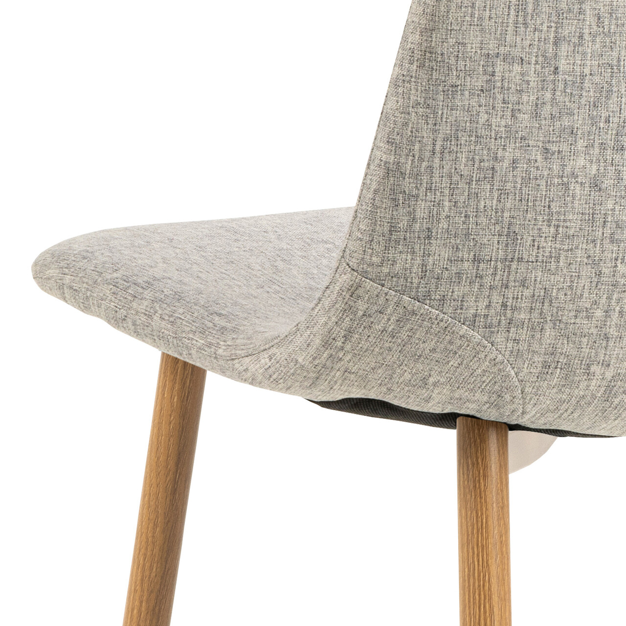 Scaun Celia, Actona, 44x54x86 cm, poliester/otel, gri deschis/natural - view 3