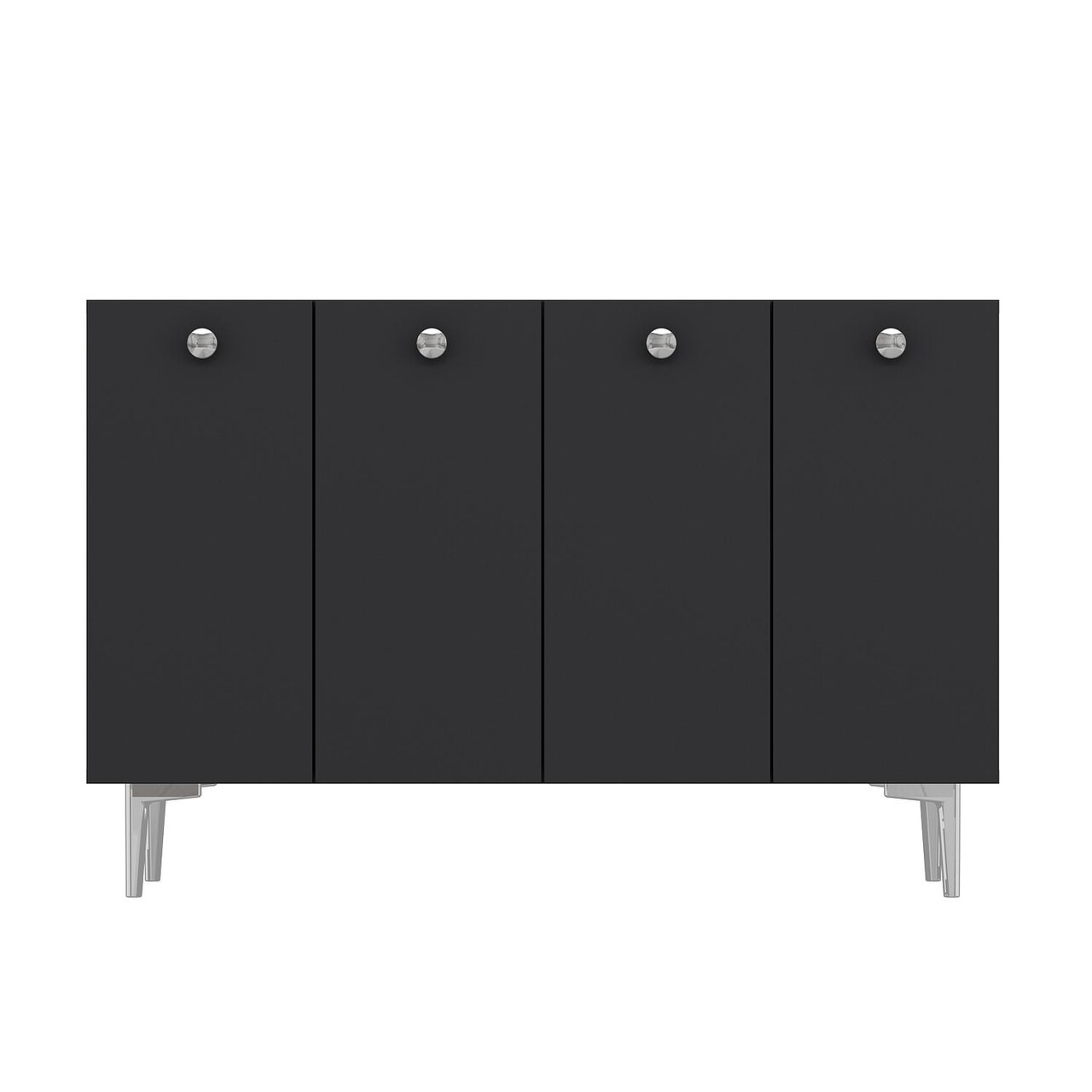 Consola, Hanah Home, Betty, 120x80x29.6 cm, PAL , Antracit / Argintiu - view 3