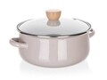 Set 3 cratite emailate cu capac Naturela, Banquet, 14/18/22 cm