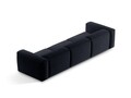 Canapea 4 locuri, Bergamo, Cosmopolitan Design, 364x108x70 cm, tesatura structurata, albastru navy