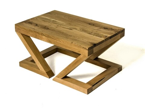 Masuta de cafea, Massive Design, Malanje, 80 x 40 x 50 cm, lemn de pin/lemn de stejar, natural Masute living