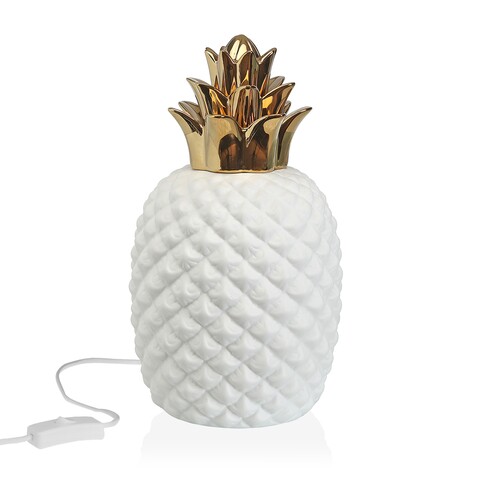 Lampa de masa Pineapple, Versa, 1 x E14, 17×30 cm, portelan mezoni.ro imagine 2022 by aka-home.ro