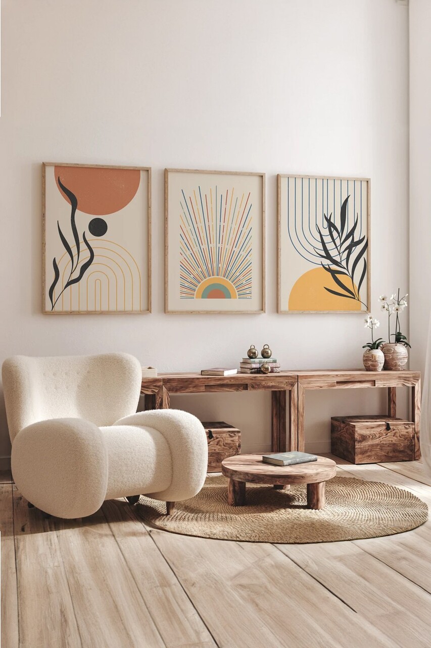 Set 3 tablouri decorative 3Dartsohoset23 MDF Multicolor