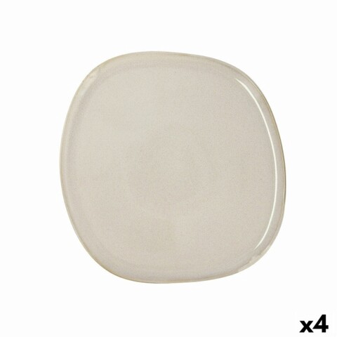 Set 4 farfurii, Bidasoa, Ikonic, 26.5 x 25.7 x 1.5 cm, ceramica, alb Bidasoa