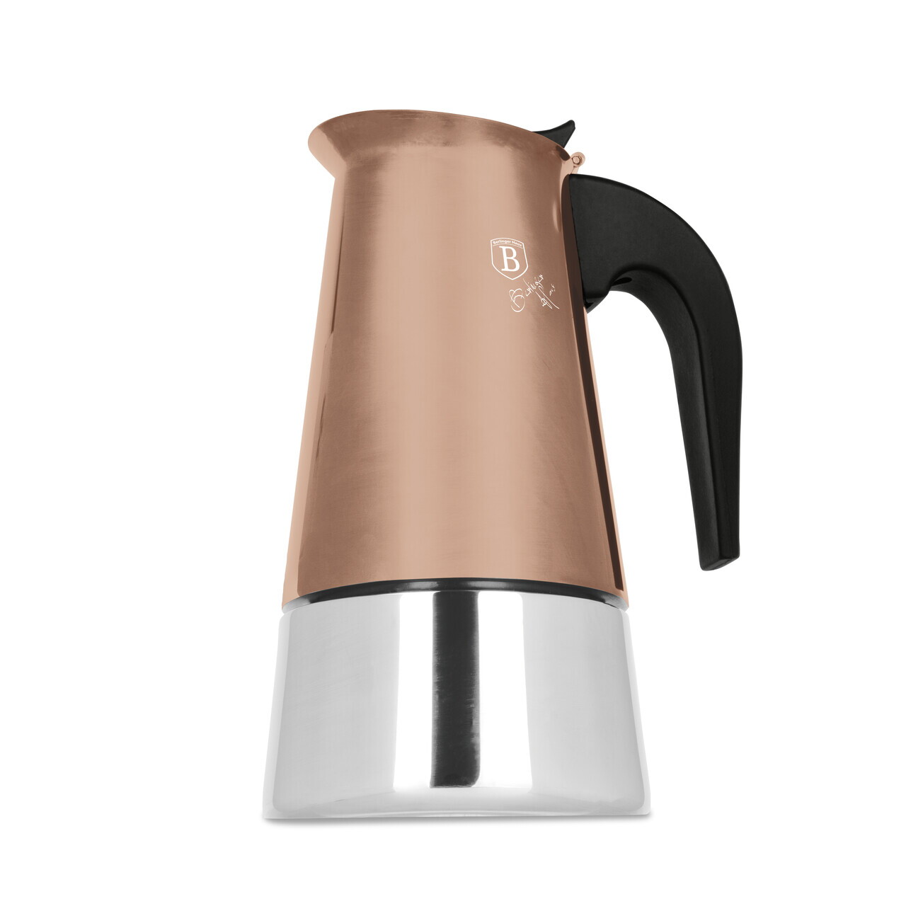 Aparat de cafea Berlinger Haus, Rose Gold, 9 cesti, 450 ml, inox 18/10, roz/argintiu - imagine 5