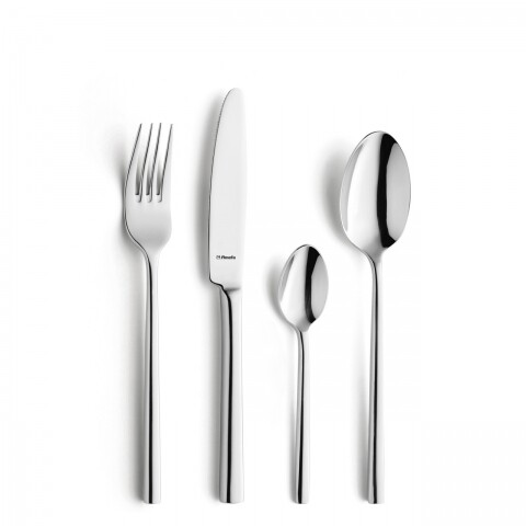 Set tacamuri 24 piese, Amefa, Colorado, inox, argintiu