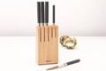 Set cutite cu suport, Brabantia, Profile, 36x12x10 cm, lemn/otel, natural