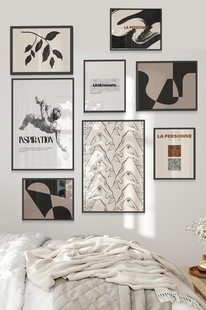 Tablou decorativ, Çgs-047-Black-Kck, Lemn masiv, Față: 100% PVC STICLĂ, Multicolor - view 2