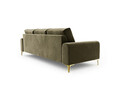 Canapea, Madara, Mazzini Sofas, 3 locuri, gold legs, 222x102x90 cm, catifea, verde