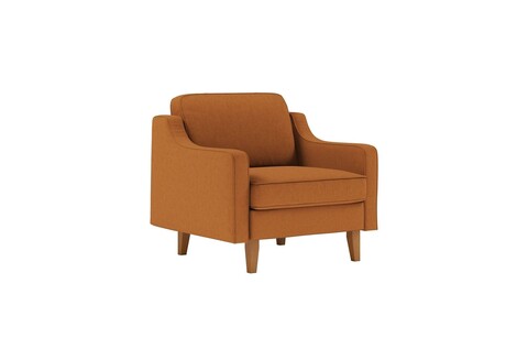 Fotoliu, Atelier del Sofa, 918CMF1105, Cadru: 100% OȚEL, Caramel / Nucă