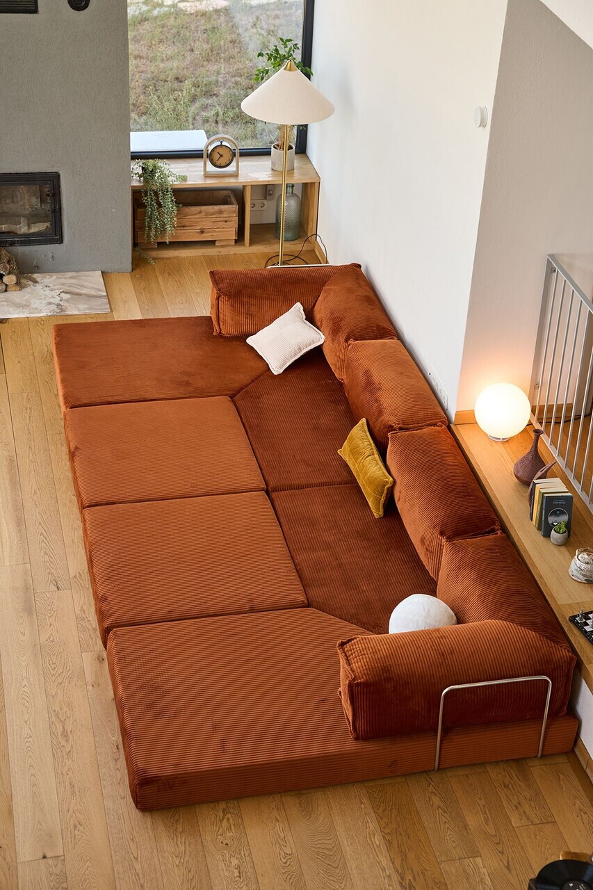 Coltar, Atelier del Sofa, 118FVL1401, Tesatura plus reiata, Caramiziu - view 9