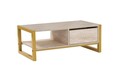 Masuta de cafea, Kalune Design, Haldizen, Travertin / Auriu