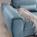 Coltar extensibil dreapta 4 locuri ELTAP, Foble, 267x196x100 cm, lemn/poliester, albastru deschis