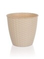 Ghiveci, Rattan Creamy, Vetro-Plus, 19x17.5 cm, plastic, crem