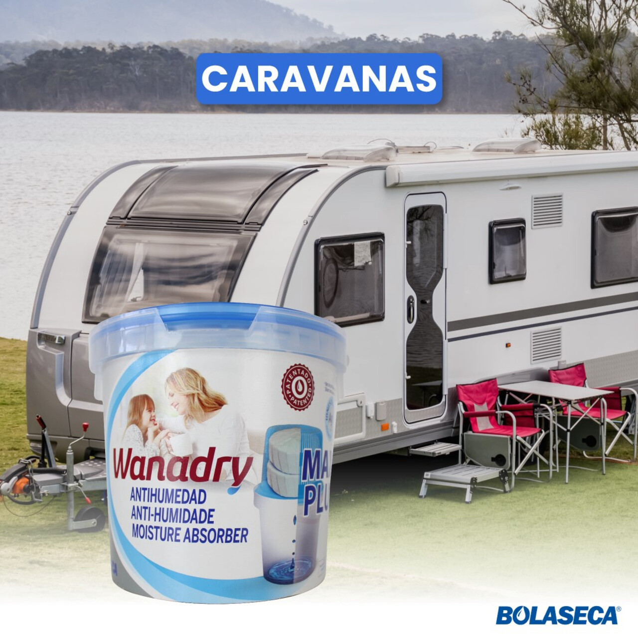 Absorbant de umiditate cu rezerve parfumate 2x500g, Maxi Plus, Wanadry - imagine 7