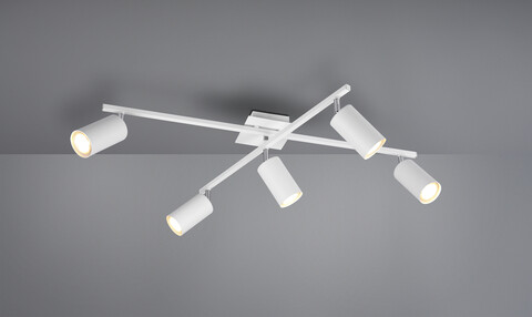 Plafoniera Marley, TRIO, 77.4x57.4x22.4 cm, 35W, 5x GU10, metal, alb