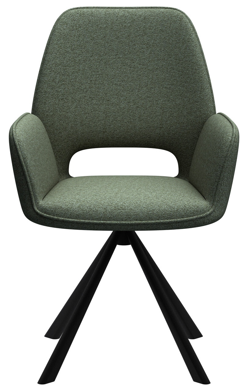 Scaun Graham, Actona, 59x62x87 cm, rotativ, poliester/otel, verde - view 3