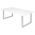 Masuta pentru cafea, Page, L.120 l.60 H.45, mdf/metal, alb lucios
