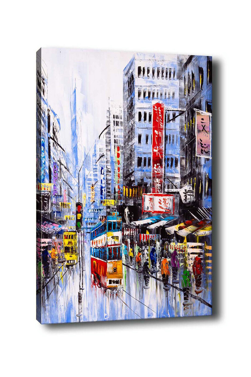 Tablou decorativ, Kanvas Tablo (50 x 70), Cadru: 100% LEMN (grosime: 3 cm), Multicolor - view 2
