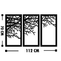 Set 3 decoratiuni de perete, Tree 11, Tanelorn, 112x70 cm, metal